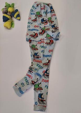 Домашний хлопковый костюм, пижама с паровозиком томасом m&s на 4-5 лет