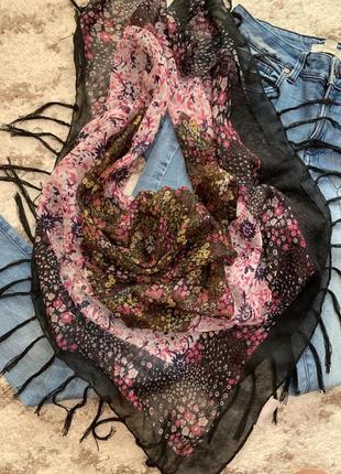 Яркий фирменный шарф-платок c&a,красивый шарфик в подарок