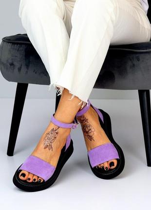 Замшевые босоножки замшевые сандали натуральный замши натуральная кожа3 фото