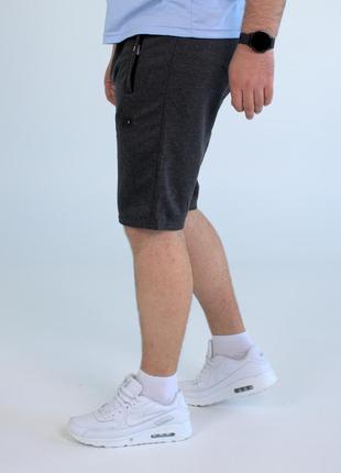 Мужские шорты серые трикотаж батал2 фото