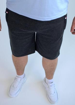 Мужские шорты серые трикотаж батал6 фото