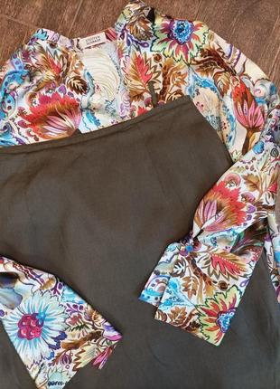 Классная льняная юбка с разрезами wittoria verani, размер 42.3 фото
