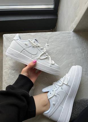 Nike air force 1 classic white premium женские кроссовки найк форсы премиум качество