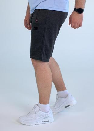 Мужские шорты серые трикотаж батал3 фото