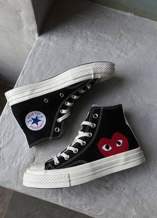 Шикарные женские кеды comme des garçons play x converse5 фото