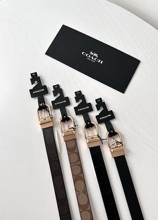 Coach classic buckle cut to size belt, 25 mm жіночий шкіряний ремінь пояс шкіра коуч коач оригінал пасок на подарунок дівчині подарунок дружині