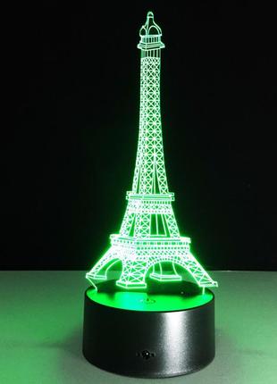 3d светильник, "эйфелева башня" интересные идеи подарков, подарок женщине на день рождения2 фото