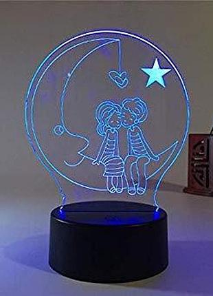 3d світильник "молодіж" подарунок жінці на ювілей, подарунок для дівчинки на день народження, подарунки мамам