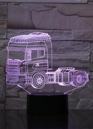 3d светильник "грузовик", оригинальные подарки детям, подарок дочке на день рождения3 фото