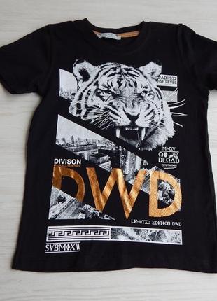 Черная футболка с тигром watch me3 фото