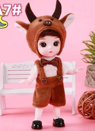 Кукла bjd шарнирная 16 см animal doll бычок мод. 2