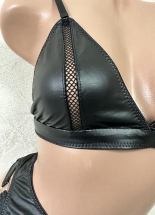 Комплект нижньої білизни оригінал amanda set premium чорний demoniq6 фото