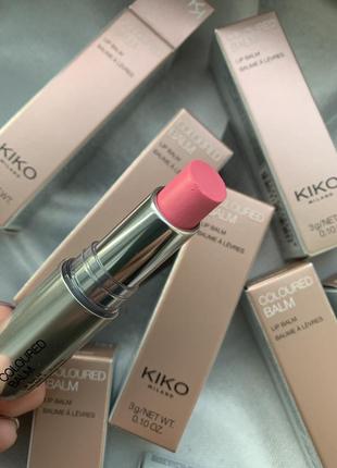 Цветной увлажняющий бальзам kiko milano coloured balm 04 tutti frutti