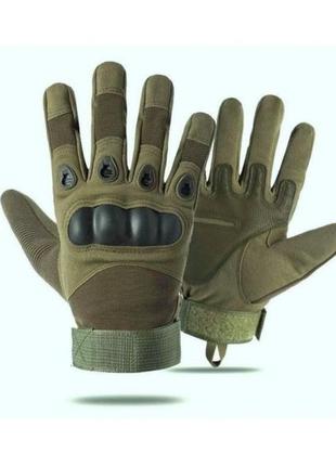 Тактичні рукавички військові повнопалі військові рукавички тактичні зсу олива m,l,xl,ххl