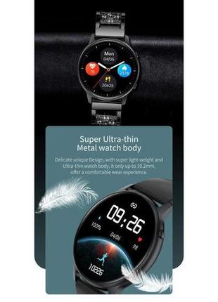 Жіночий розумний смарт-годинник smart watch/фітнес браслет трекер qn325 рожевий9 фото