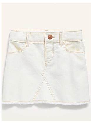 Спідничка джинсова дитяча oldnavy, колір молочний 😍 спідниця