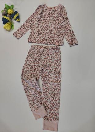 Домашний костюм, пижама в цветочек m&s 4-5 лет