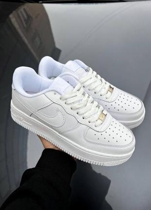 Кроссовки nike air force 1 white premium4 фото