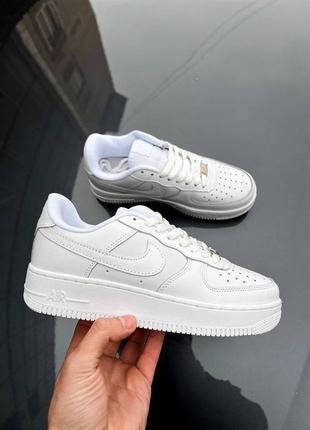 Кроссовки nike air force 1 white premium5 фото