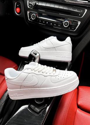 Кроссовки nike air force 1 white premium1 фото