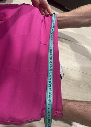 Яскраво-рожеві фуксія малинові штани брюки лосіни на високій посадці з розрізами віскоза h&m нові2 фото