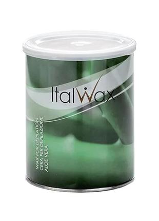 Теплий віск в банці для депіляції italwax, алое, 800 мл1 фото