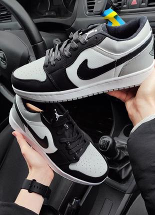 🔥мужские кроссовки nike air jordan 1 low black/grey черные с серым🔥7 фото