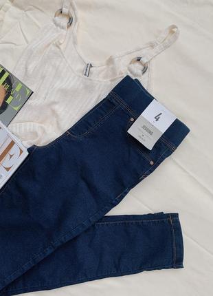 Новые джинсы джеггинсы denim co темно синие скинни skinny jeans jeggins1 фото