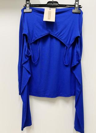 💙💛 синий вискозный комплект юбка и топ missguided8 фото