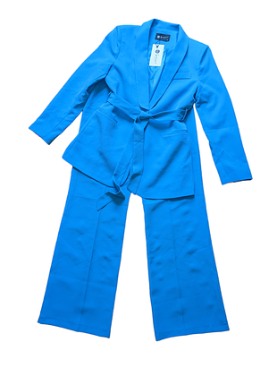 Новый турецкий женский брирующий костюм брюки и пиджак размер м