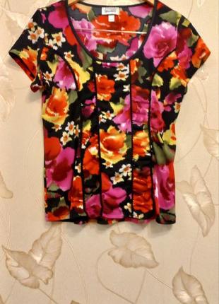 Блузка літня, яскрава і нарядна, розм.l2 фото