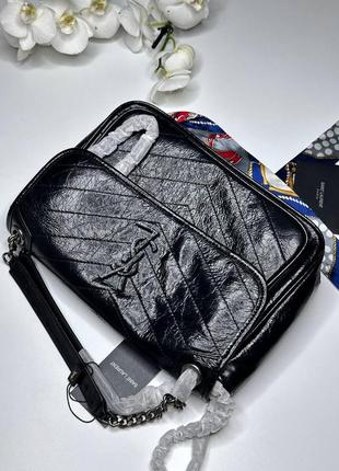 Сумка в стиле ysl кожаная saint laurent niki