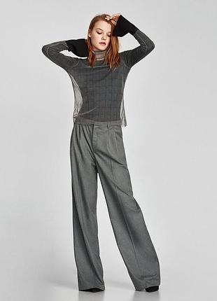 Блузка-гольф прозорий,водолазка з широкими манжетами,кофта,zara