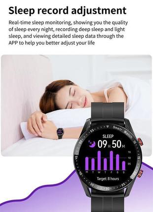 Мужские умные смарт часы smart watch / фитнес браслет трекер lo439-1 черный4 фото