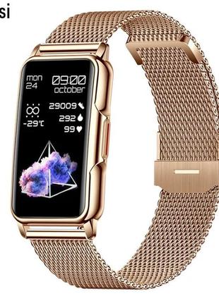 Женские умные смарт часы smart watch / фитнес браслет трекер vek807 золотистый
