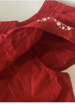 Сарафан-платье с воланом в насыщенно красном цвете6 фото