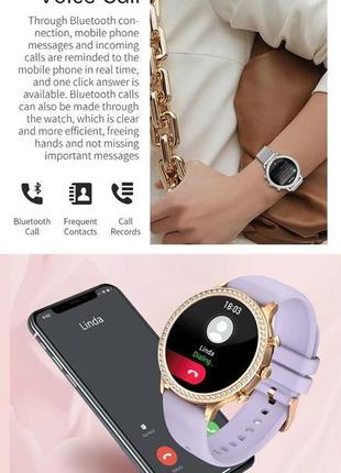 Жіночий розумний смарт-годинник smart watch/фітнес браслет трекер fkr043 золотий6 фото