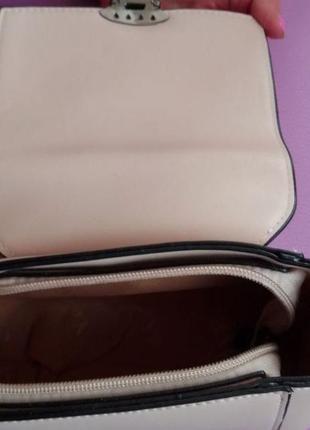 Нова чарівна сумочка пудрового кольору в комбінації зі світло-бежевим зі штучної шкіри бренду kw f8 фото