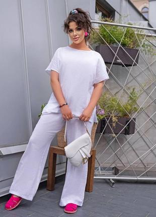 Костюм с брюками лен 42-56 р-р