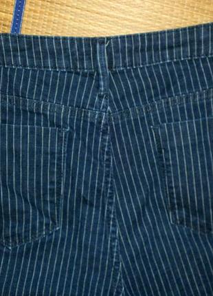 Розпродаж шорти бриджі чоловічі з закотом сині в смужку s uk125 фото