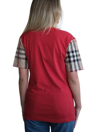 Футболка жіноча burberry b-1611 red xl2 фото