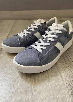 Кроссовки мужские calvin klein geoff suede denim blue