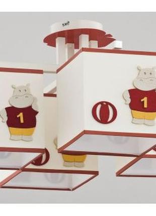 Детский светильник, потолочная люстра alfa на 4 лампочки.