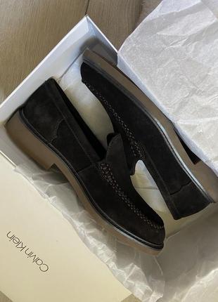 Лоферы мужские calvin klein vance dark brown7 фото