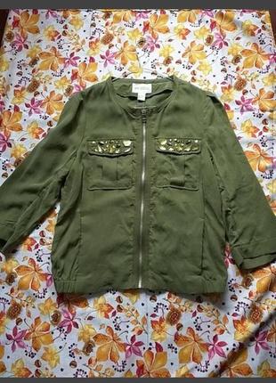 H&m экологическая коллекция:жакет бомбер ткань tencel лиоцелл