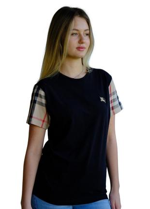 Футболка женская burberry b-1611 black s2 фото