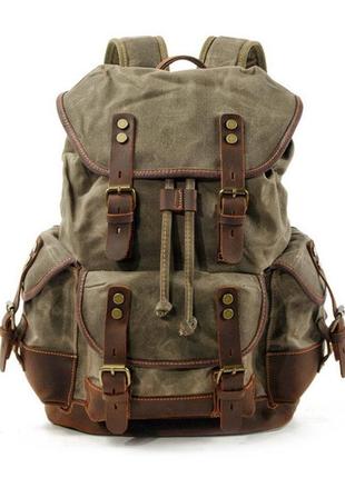 Рюкзак в винтажном стиле crazy horse canvas парусина