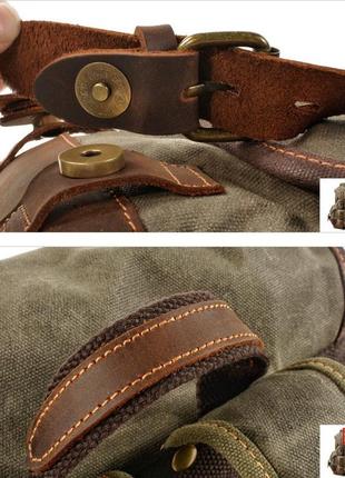 Рюкзак в винтажном стиле crazy horse canvas парусина