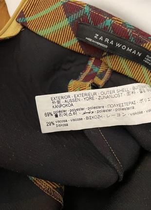 Юбка мини в клетку, геометрический принт zara5 фото