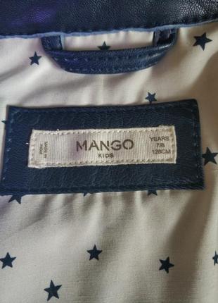 Кожаная куртка косуха mango 128 см8 фото